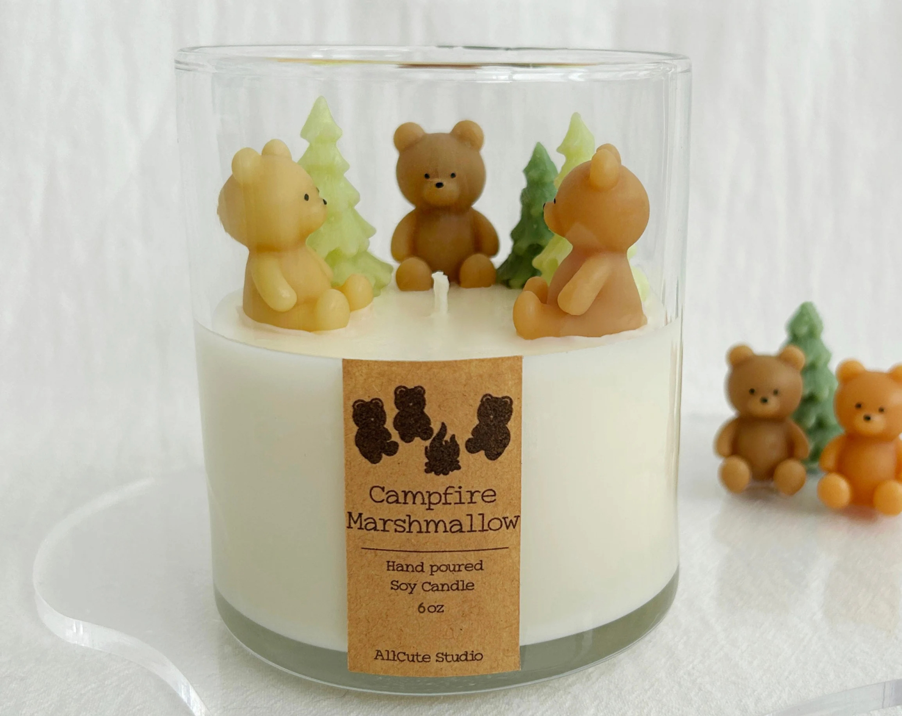 Campfire Bears Candle