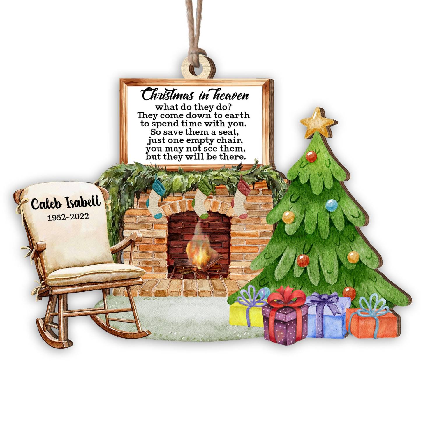 Personalized Christmas In Heaven Ornament