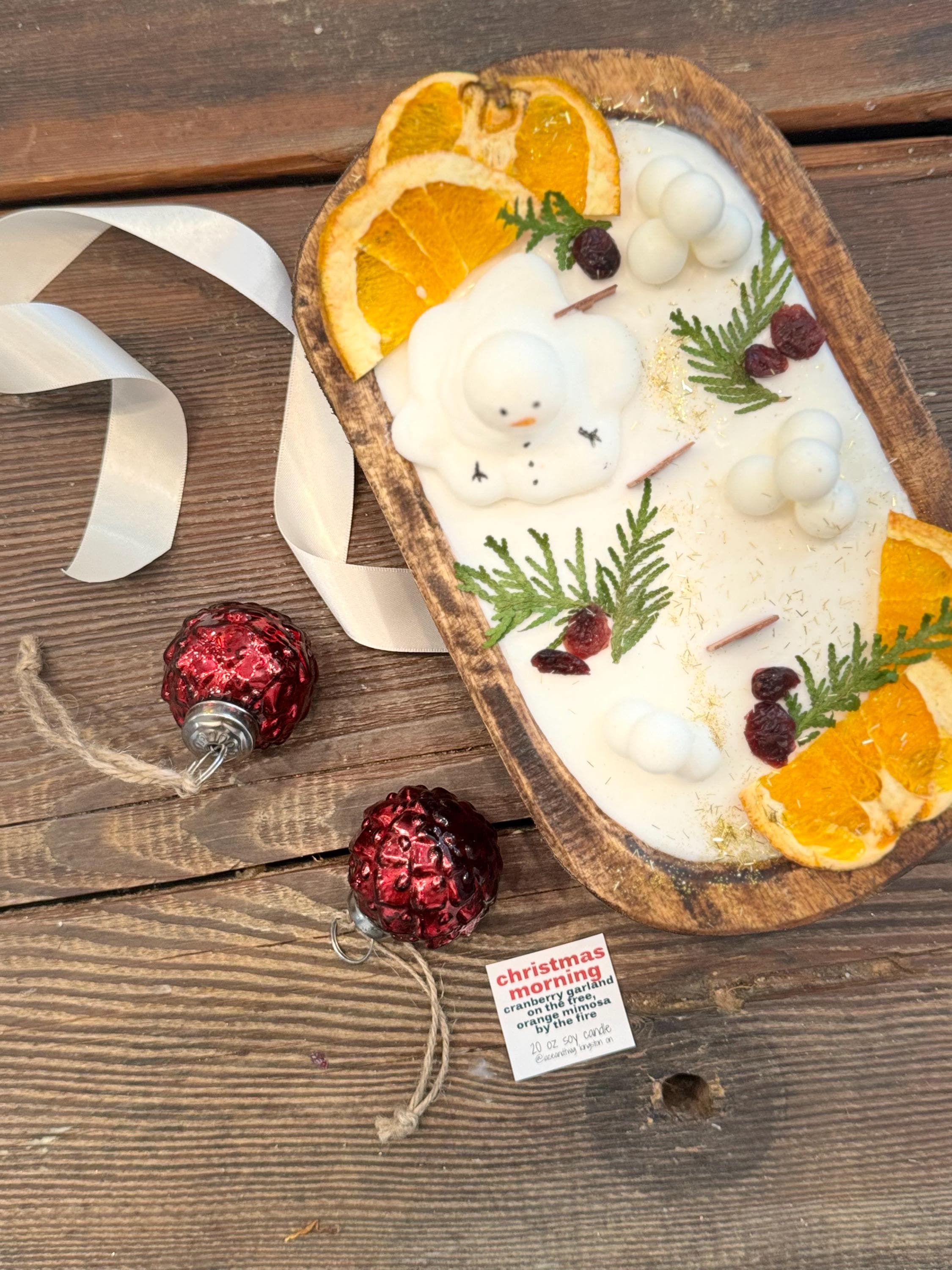 Christmas Dough Bowl Candle