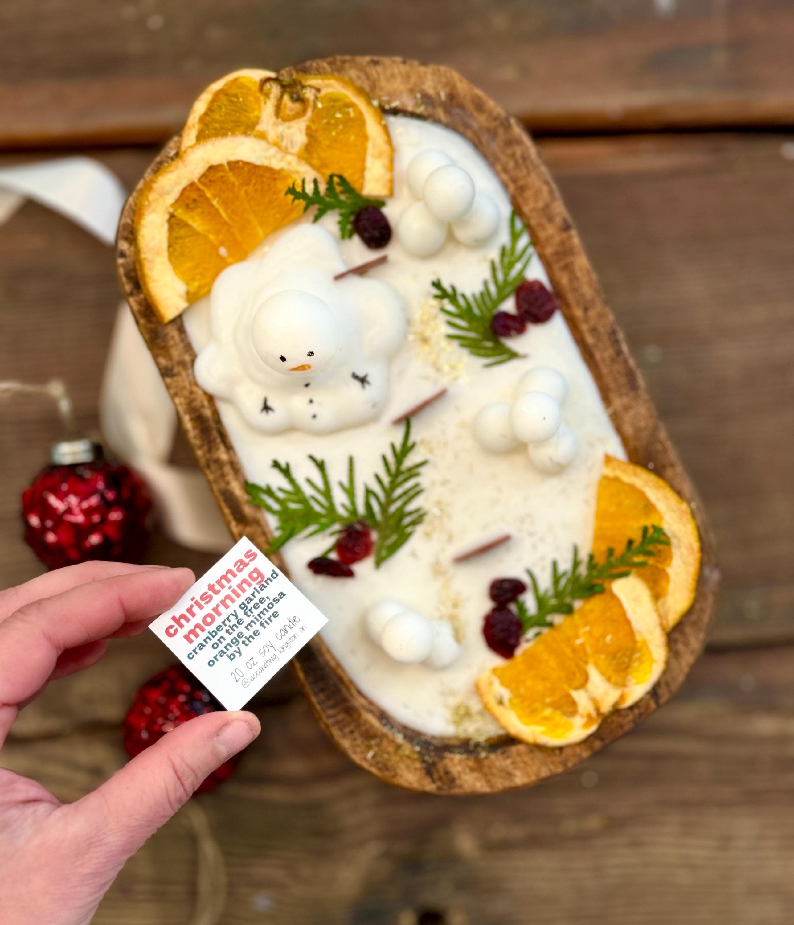 Christmas Dough Bowl Candle