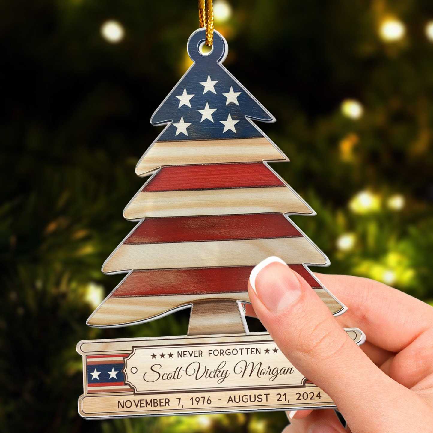 Personalized Military Christmas Ornaments