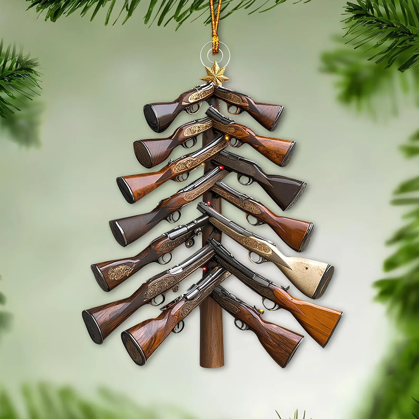  Hunting Christmas Ornament