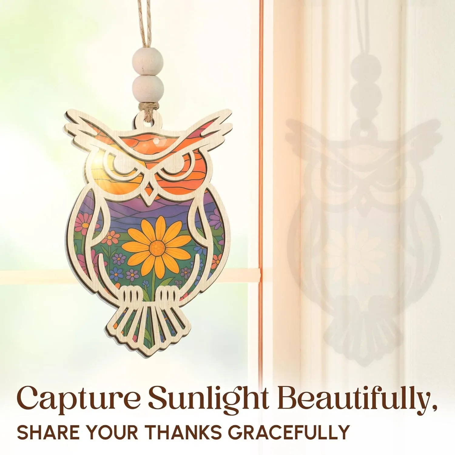 🔥HOT SALE 49% OFF - 🦉Owl Suncatcher Ornament with Card