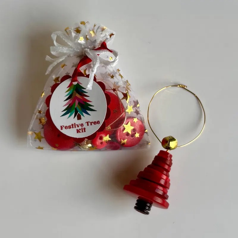 Button Christmas Ornament Kit