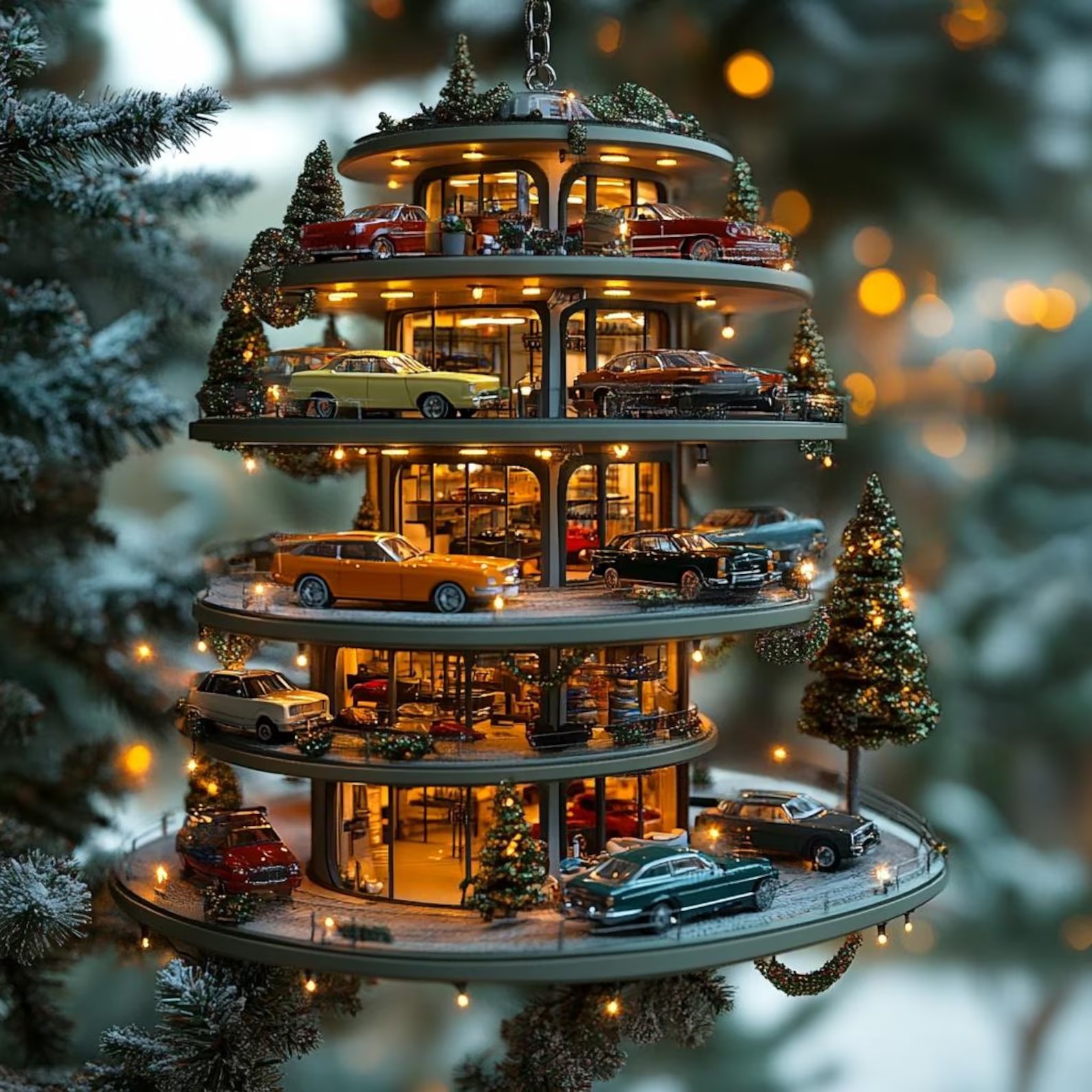 Retro Car Christmas Ornament