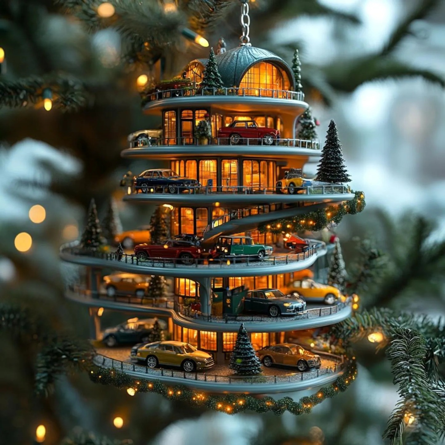 Retro Car Christmas Ornament