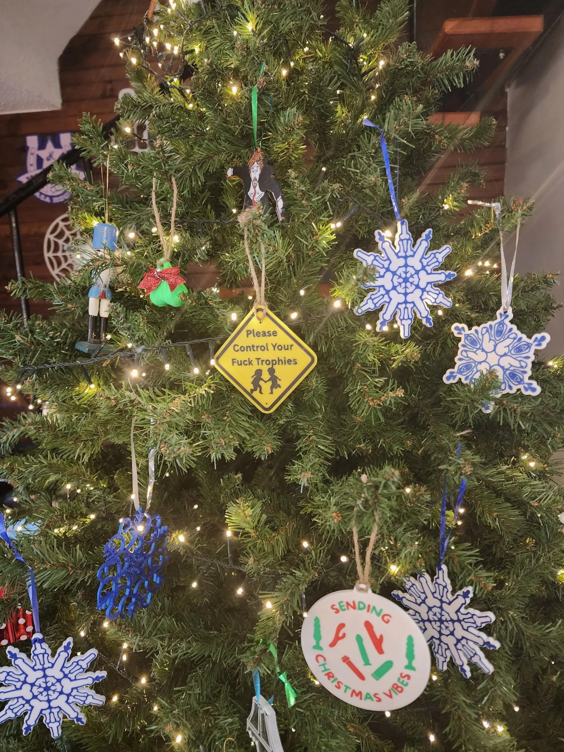 Please Control Your Fuck Trophies Ornament 