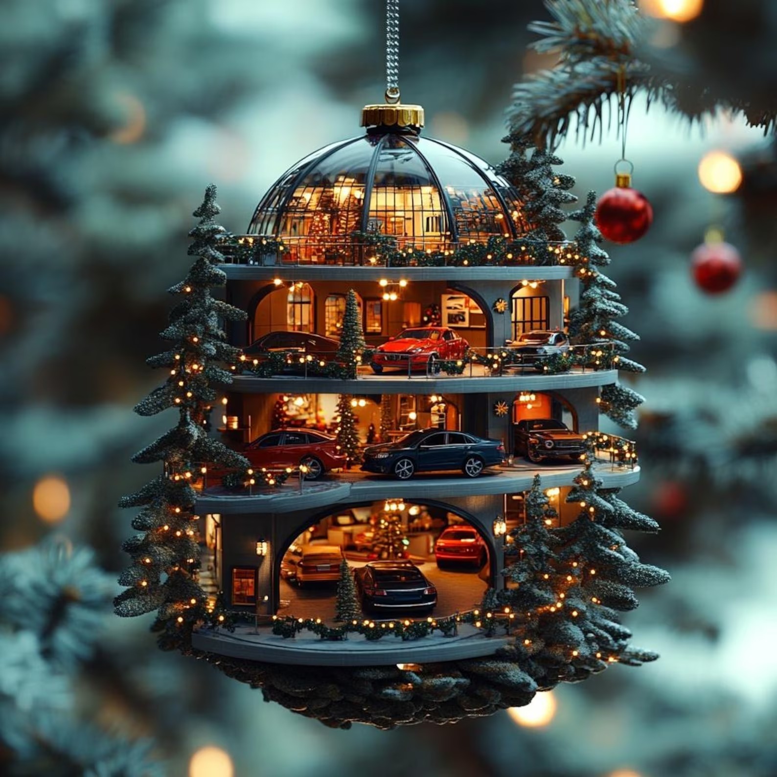 Retro Car Christmas Ornament