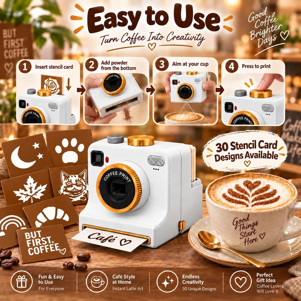 3D Printed Latte Art Camera