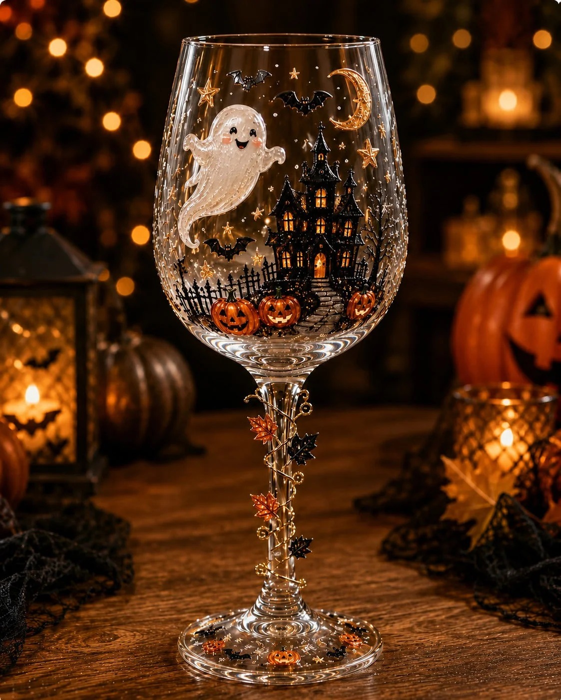 Halloween Spooky Decorative Wine Glass Collection