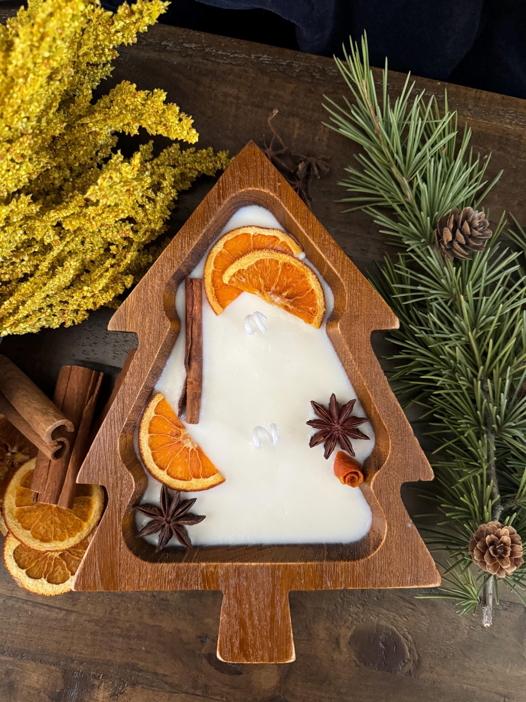 Christmas Tree Shape Bowl Soy Wax Candle