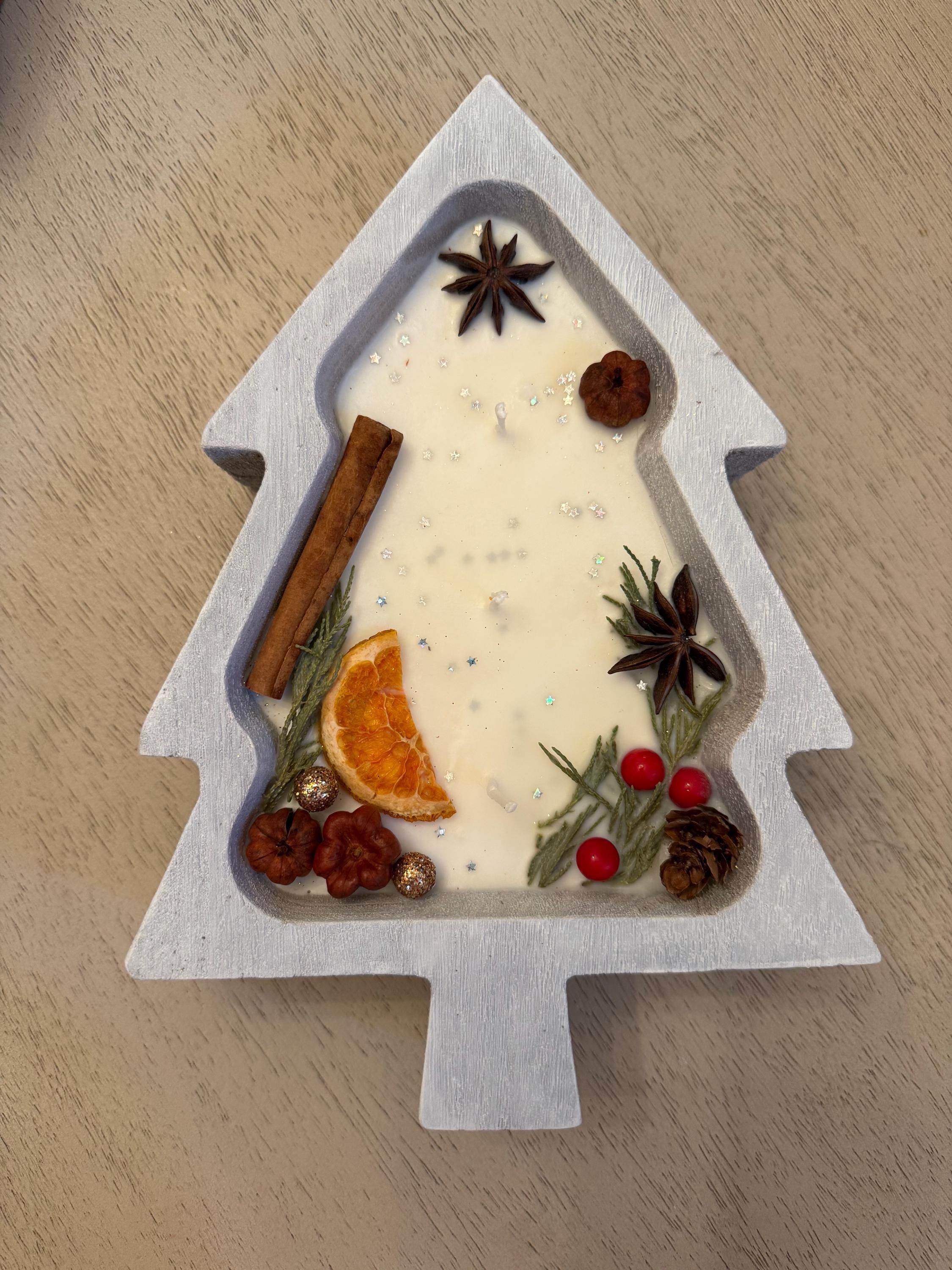 Christmas Tree Shape Bowl Soy Wax Candle