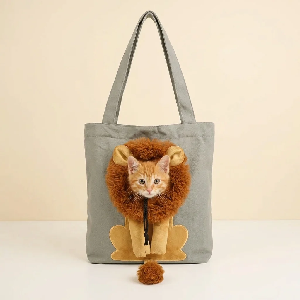 Lion Mane Cat Carrier Tote Bag