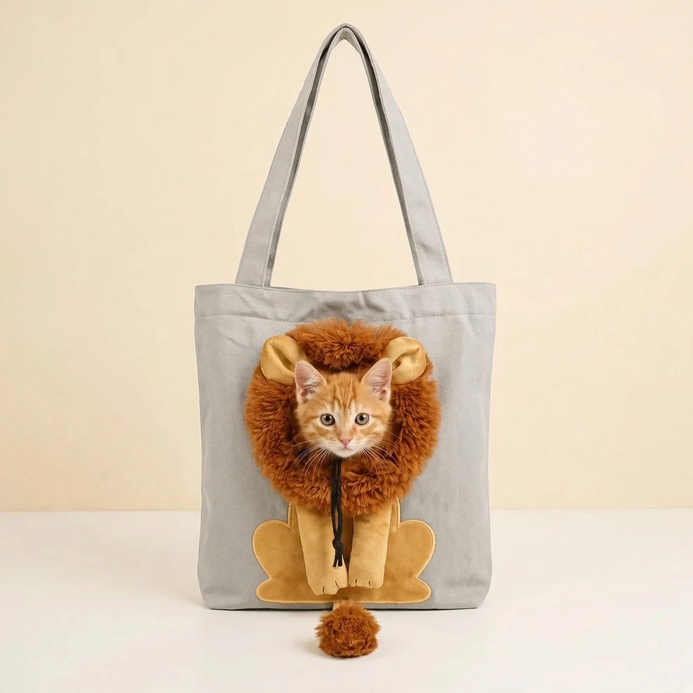 Lion Mane Cat Carrier Tote Bag