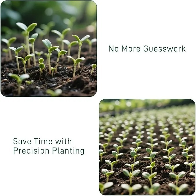 12 Hole Seed Dibber Seed Spacing Tool, Vegetable Seed Planter Tool