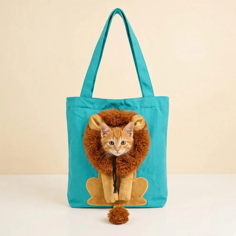 Lion Mane Cat Carrier Tote Bag