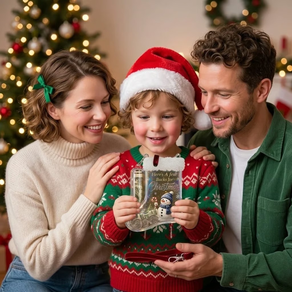 Christmas Stocking Money Holder Ornament