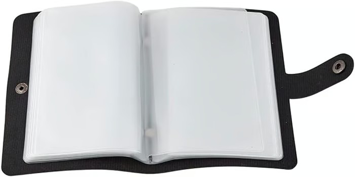 ✝🙏Catholic Faux Leather Holy Card Holder – Pocket Prayer Card Organizer with Snap Closure