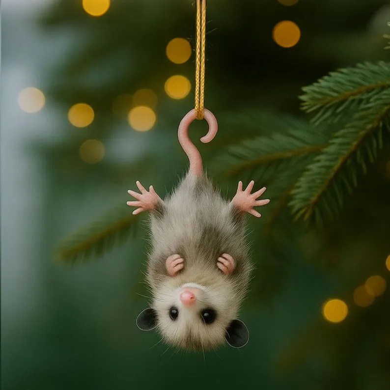 Opossum Christmas Ornament