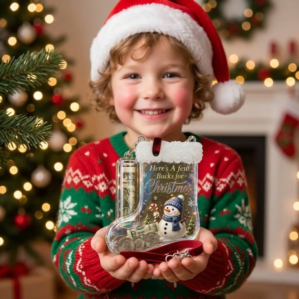 Christmas Stocking Money Holder Ornament