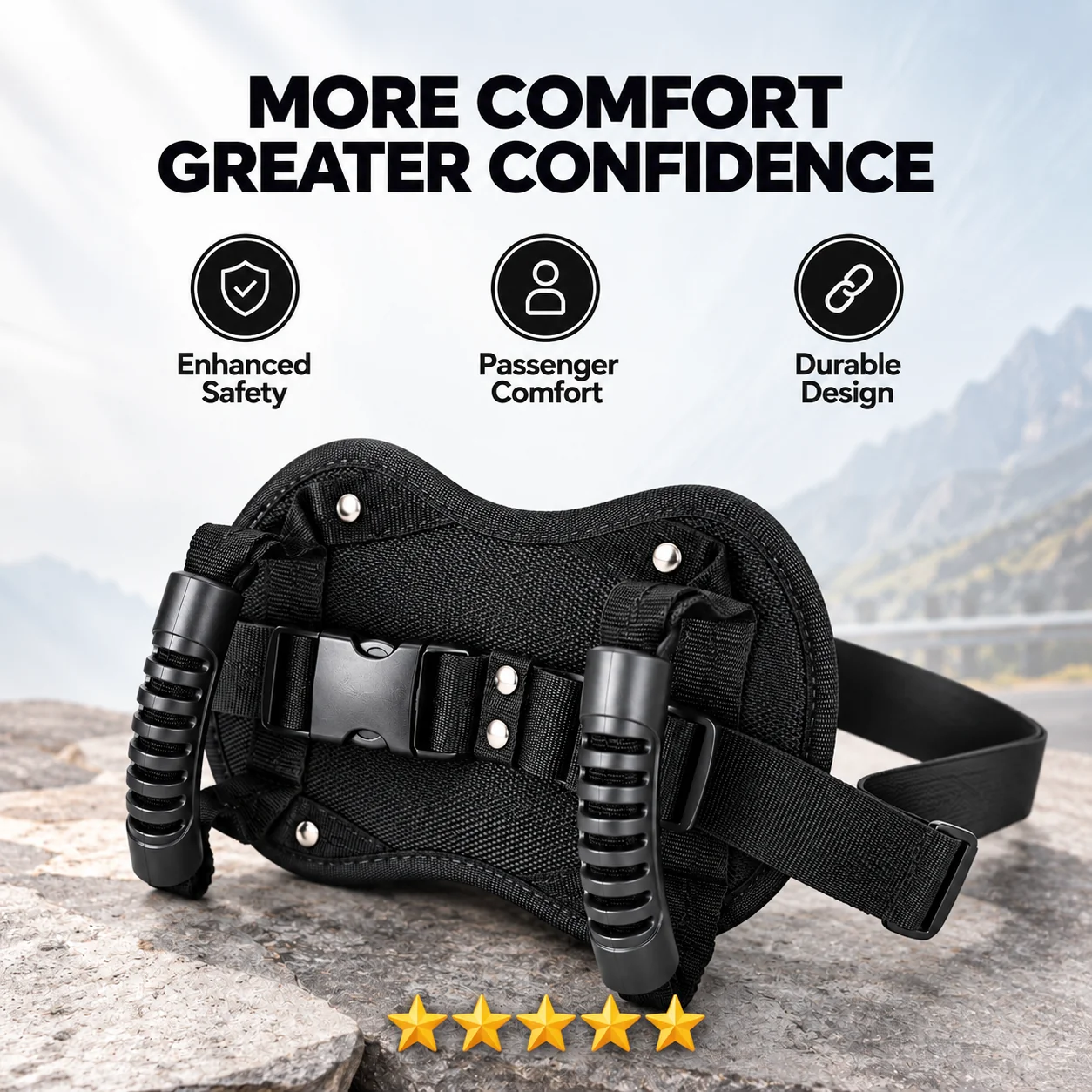 Universal Motorcycle Rear Seat Passenger Grip Belt