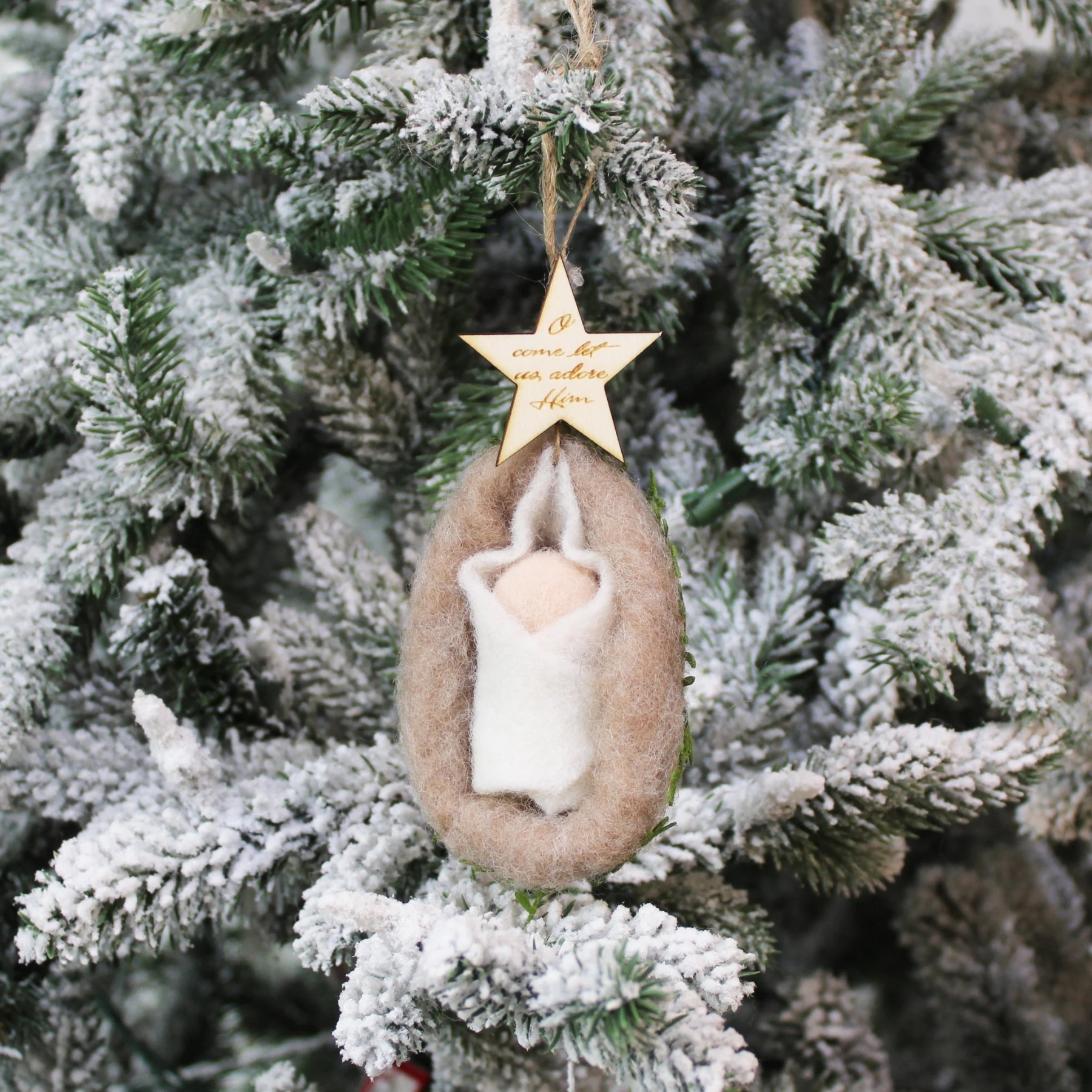 Handmade Baby Jesus Ornament