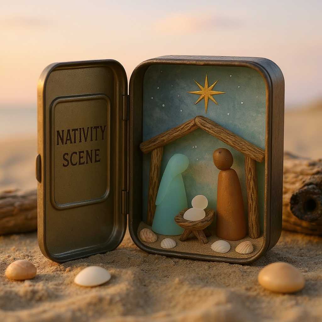 Delicate Sea Glass Nativity Scene - A Portable Heirloom