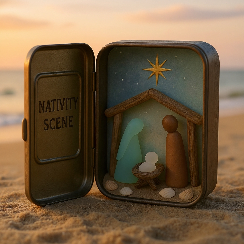 Delicate Sea Glass Nativity Scene - A Portable Heirloom