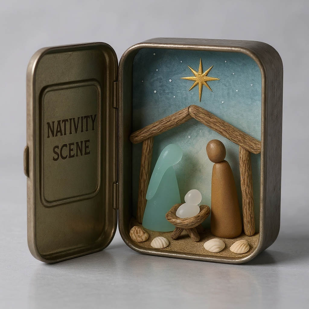 Delicate Sea Glass Nativity Scene - A Portable Heirloom