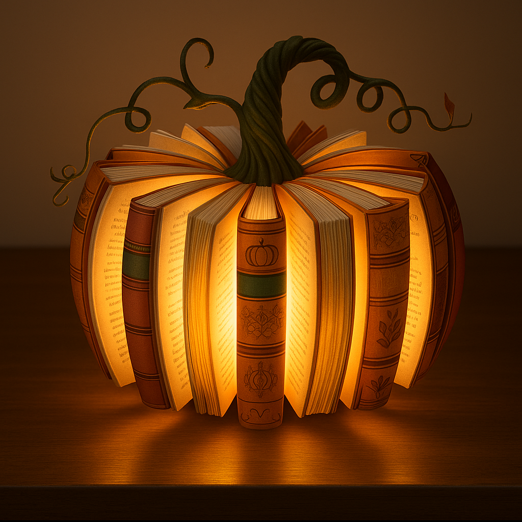 Book Pumpkin Lamp