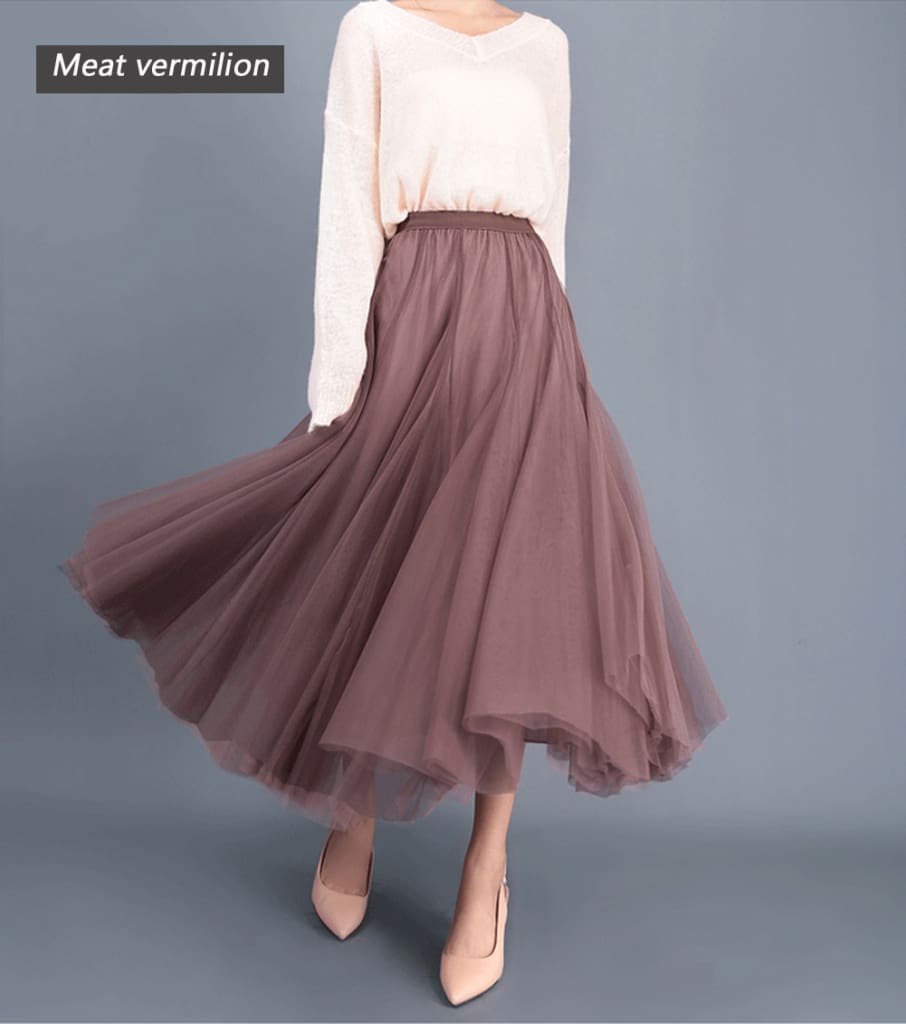 2019 New Fashion Women Boho Double Layer Long Maxi Dress Mesh Sundress Summer Ladies Holiday Casual Beach Skirt