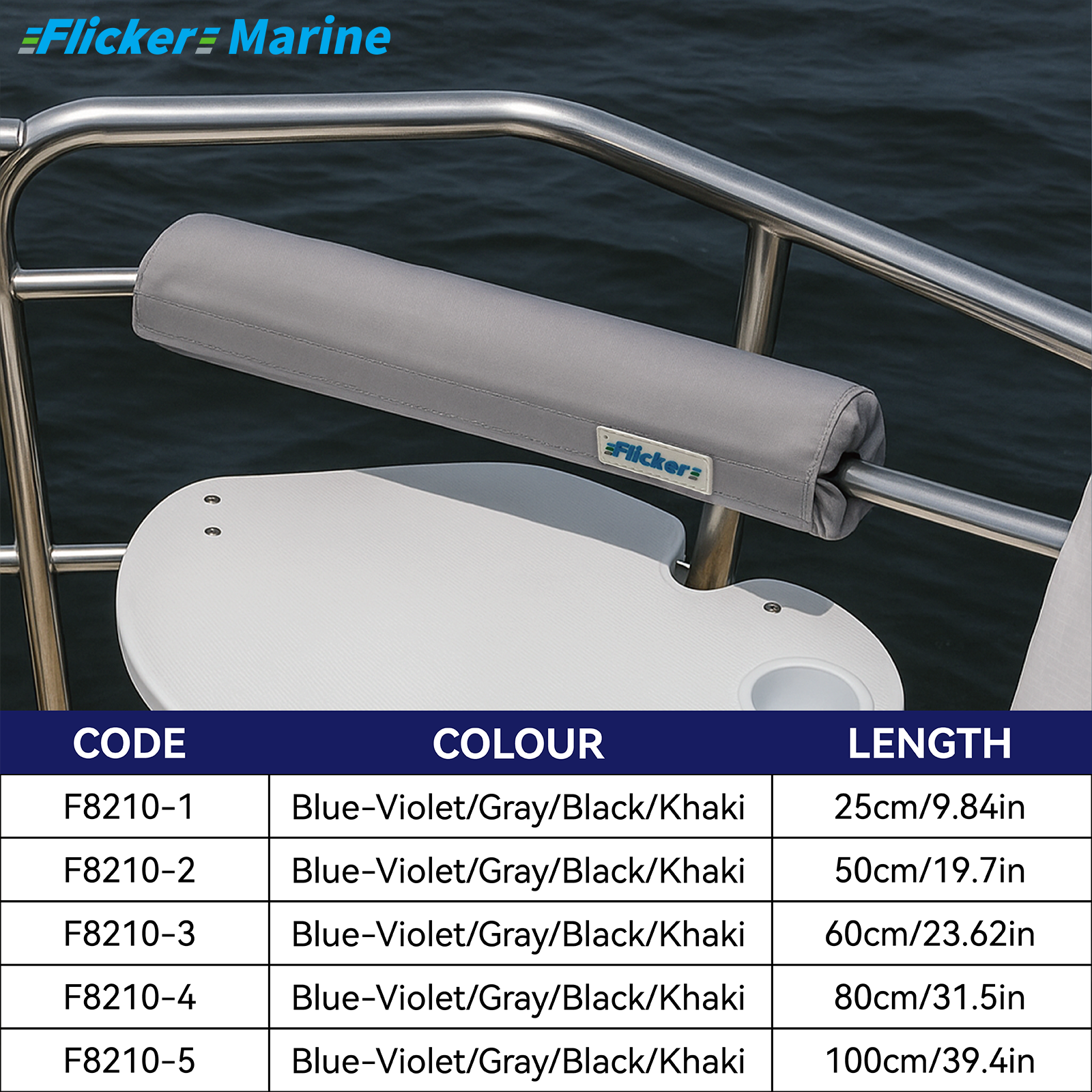 Marine Foam Rail Padding Cover, Thickened Boat Lifeline Foam Protector, UV Resistant Cushion Sleeve for Sailboat and Yacht Railings