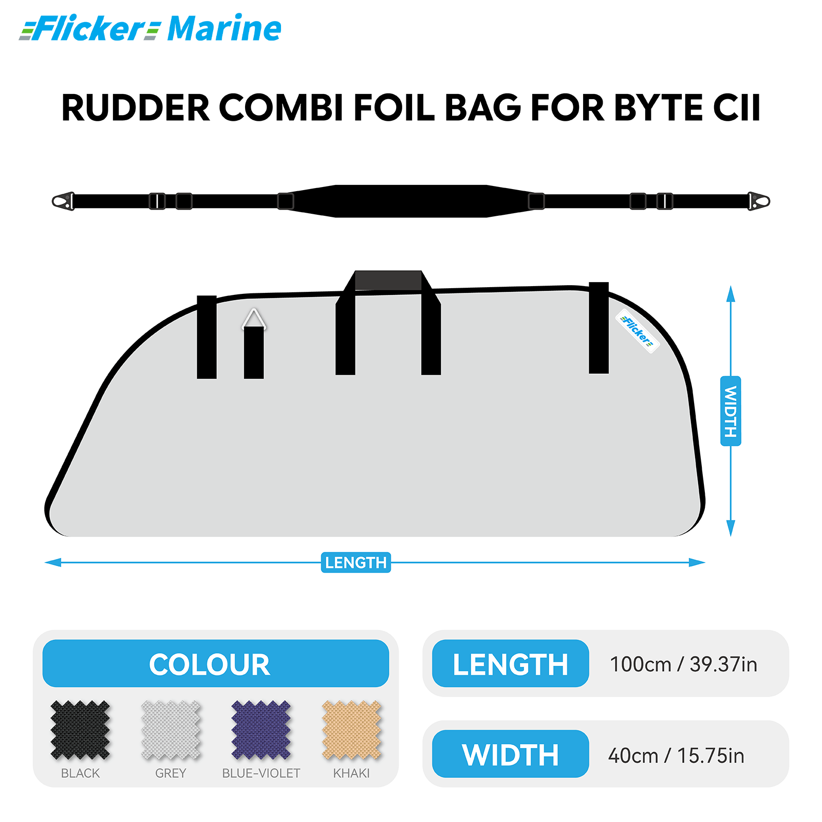 Sailboat Cover for Byte CII – Custom Fit Dinghy Cover for Storage, Docking & Trailering