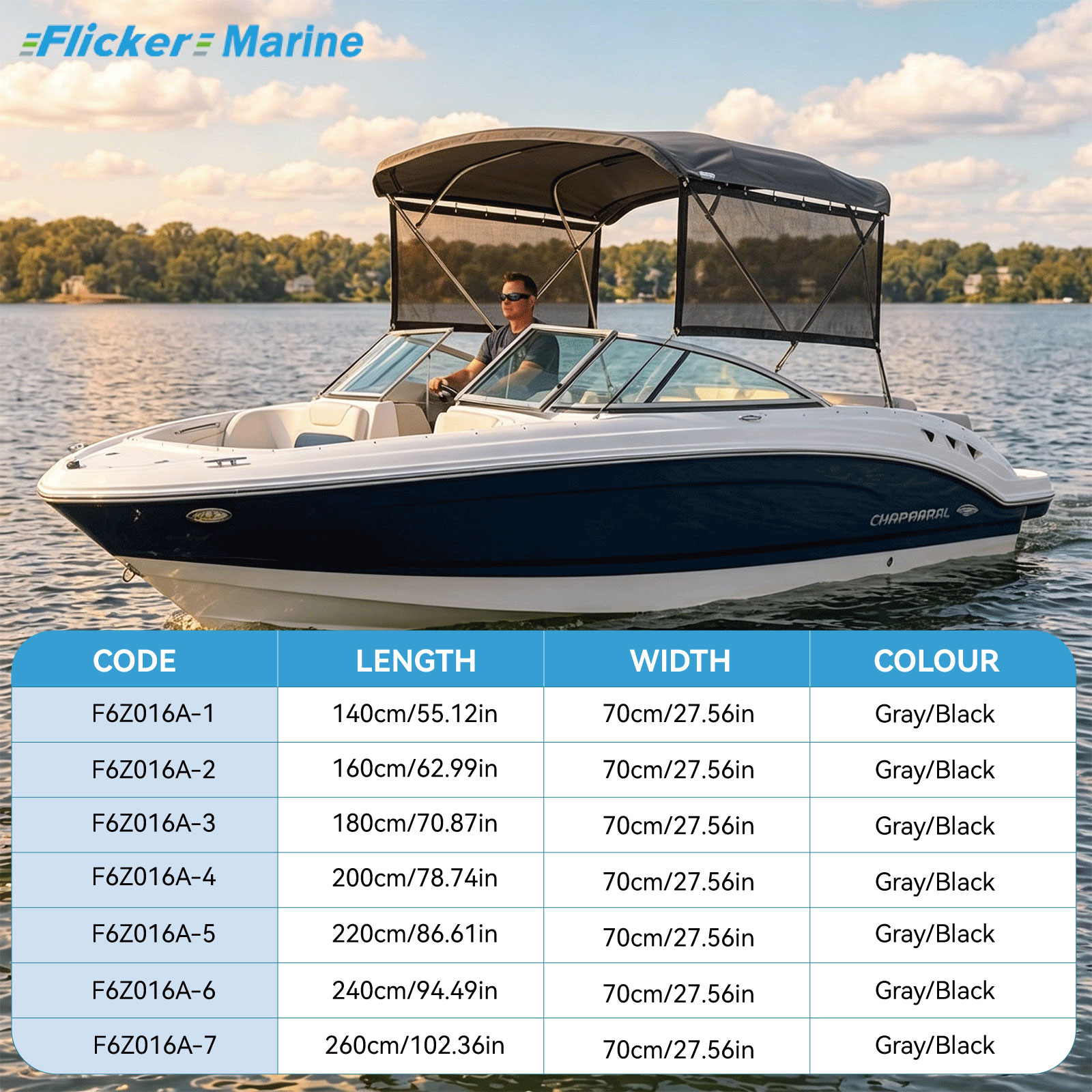 Quick-Release Bimini Mesh Side Shade Panels – Removable Side Curtains for Boat Bimini Tops