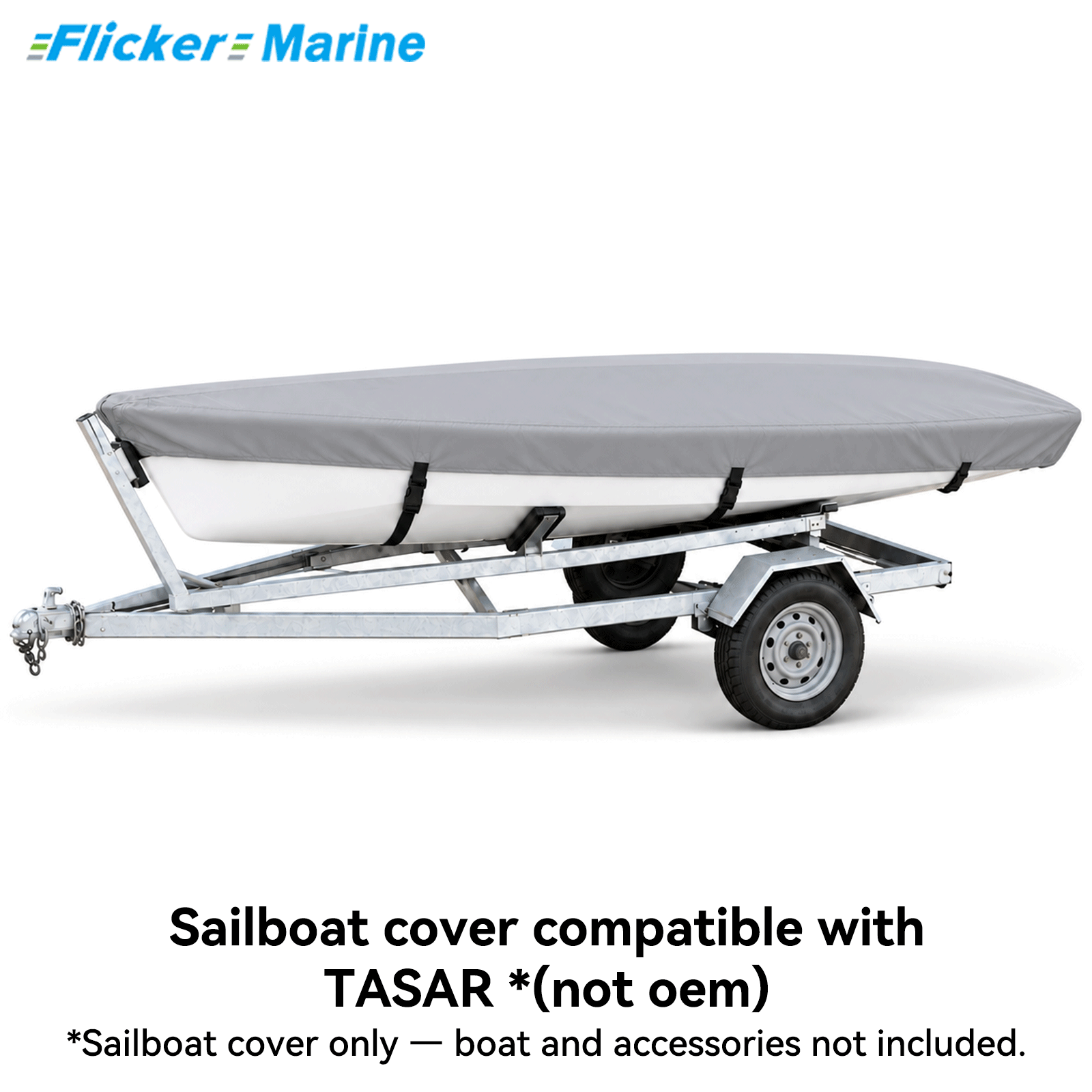 Flicker Marine Sailboat Cover, Polyester Waterproof Sun Resistant Sail Cover Compatible With Tasar