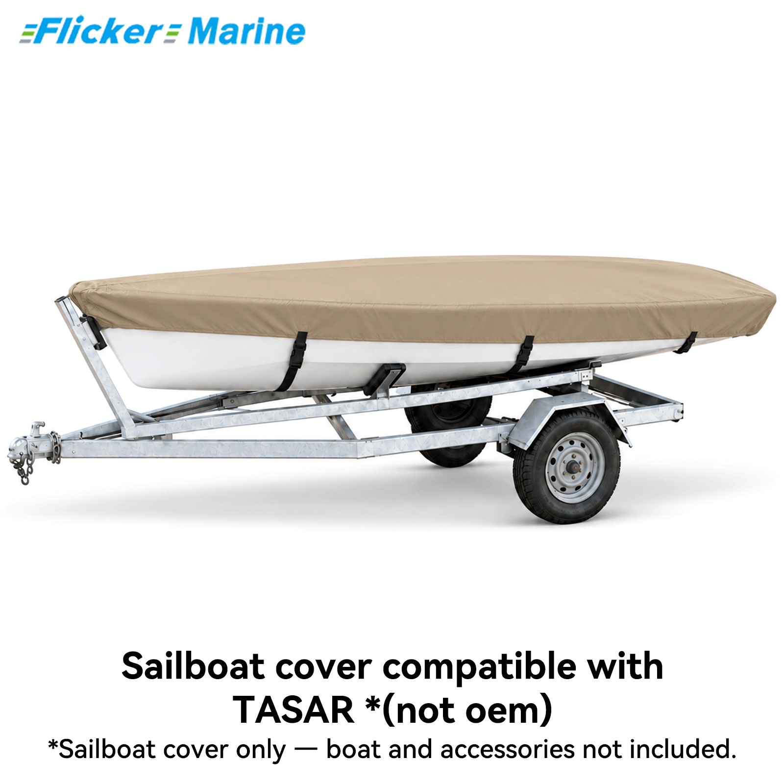 Flicker Marine Sailboat Cover, Polyester Waterproof Sun Resistant Sail Cover Compatible With Tasar