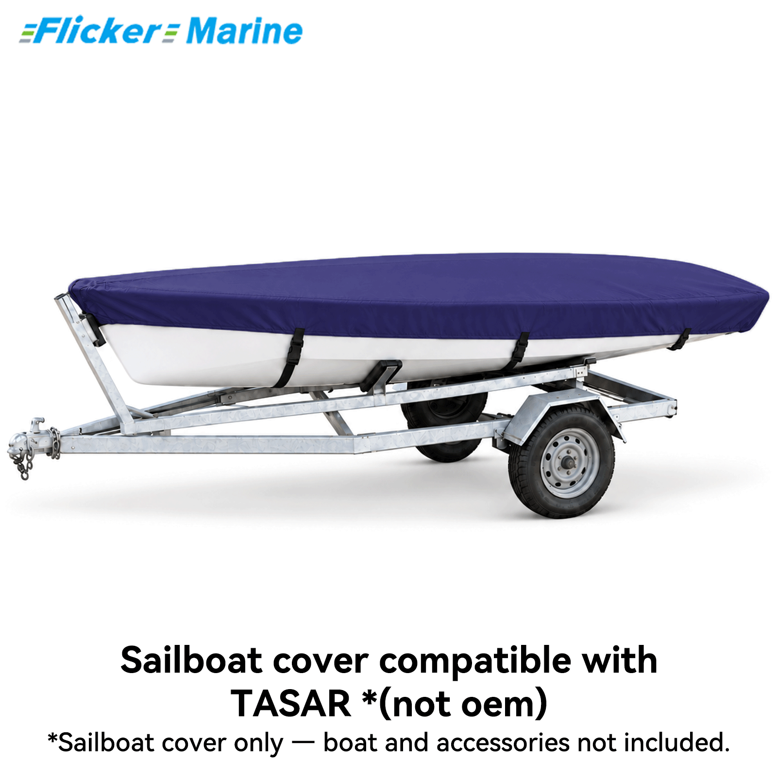Flicker Marine Sailboat Cover, Polyester Waterproof Sun Resistant Sail Cover Compatible With Tasar