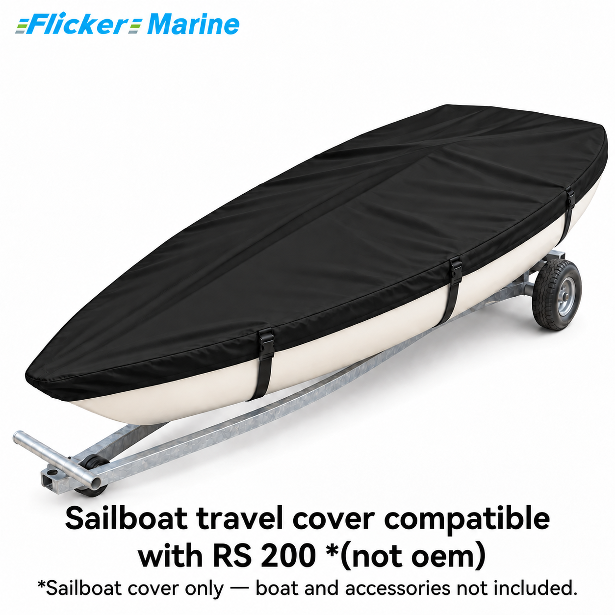 RS 200 Travel Model cover fitted across the deck with the mast removed