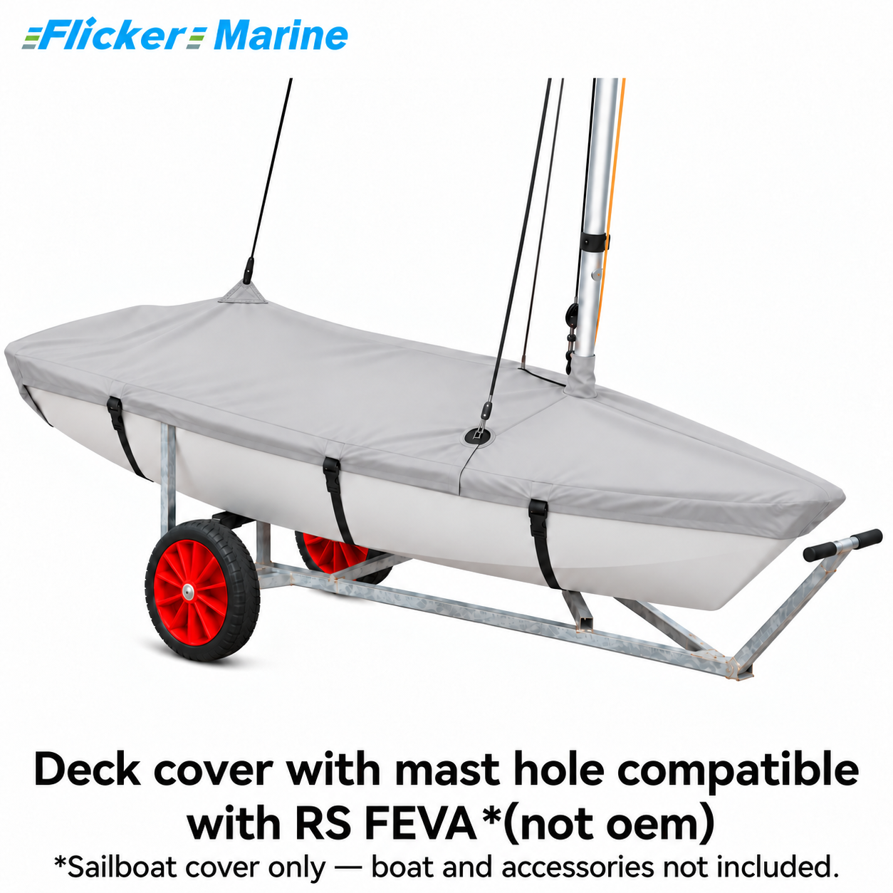 Flicker Marine Heavy Duty Polyester Sailboat Cover, Waterproof Anti-UV For Storage & Transport Compatible With RS FEVA