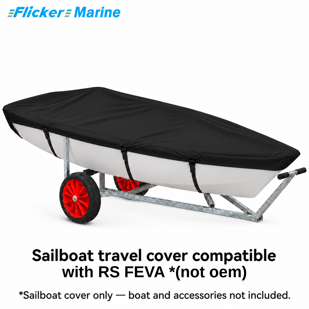 Flicker Marine Heavy Duty Polyester Sailboat Cover, Waterproof Anti-UV For Storage & Transport Compatible With RS FEVA