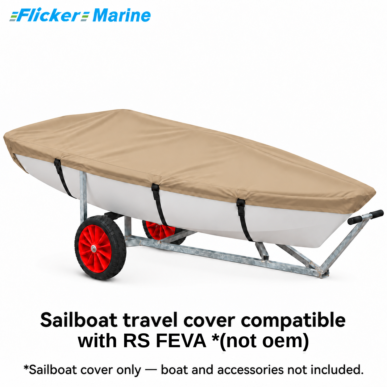 Flicker Marine Heavy Duty Polyester Sailboat Cover, Waterproof Anti-UV For Storage & Transport Compatible With RS FEVA