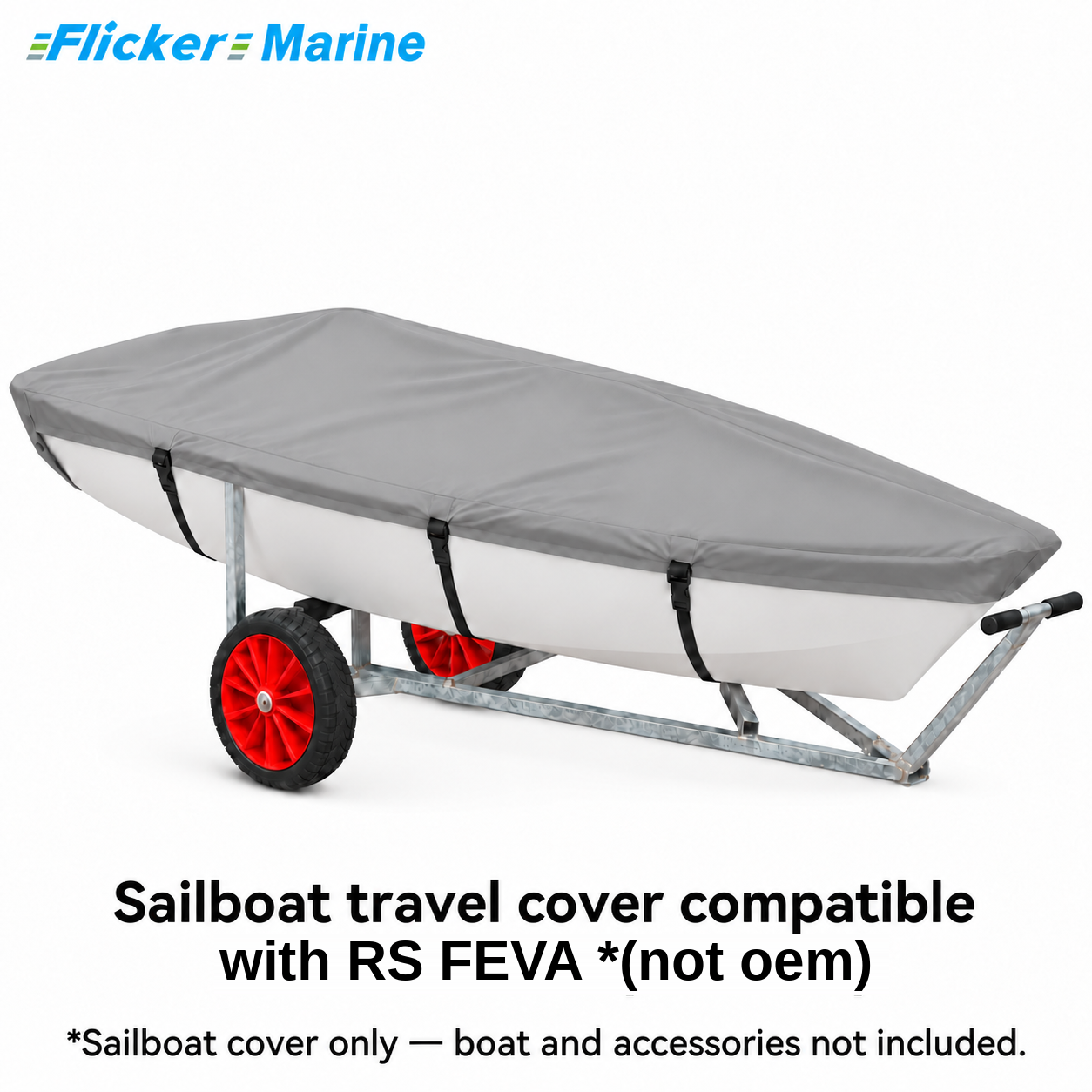 Flicker Marine Heavy Duty Polyester Sailboat Cover, Waterproof Anti-UV For Storage & Transport Compatible With RS FEVA