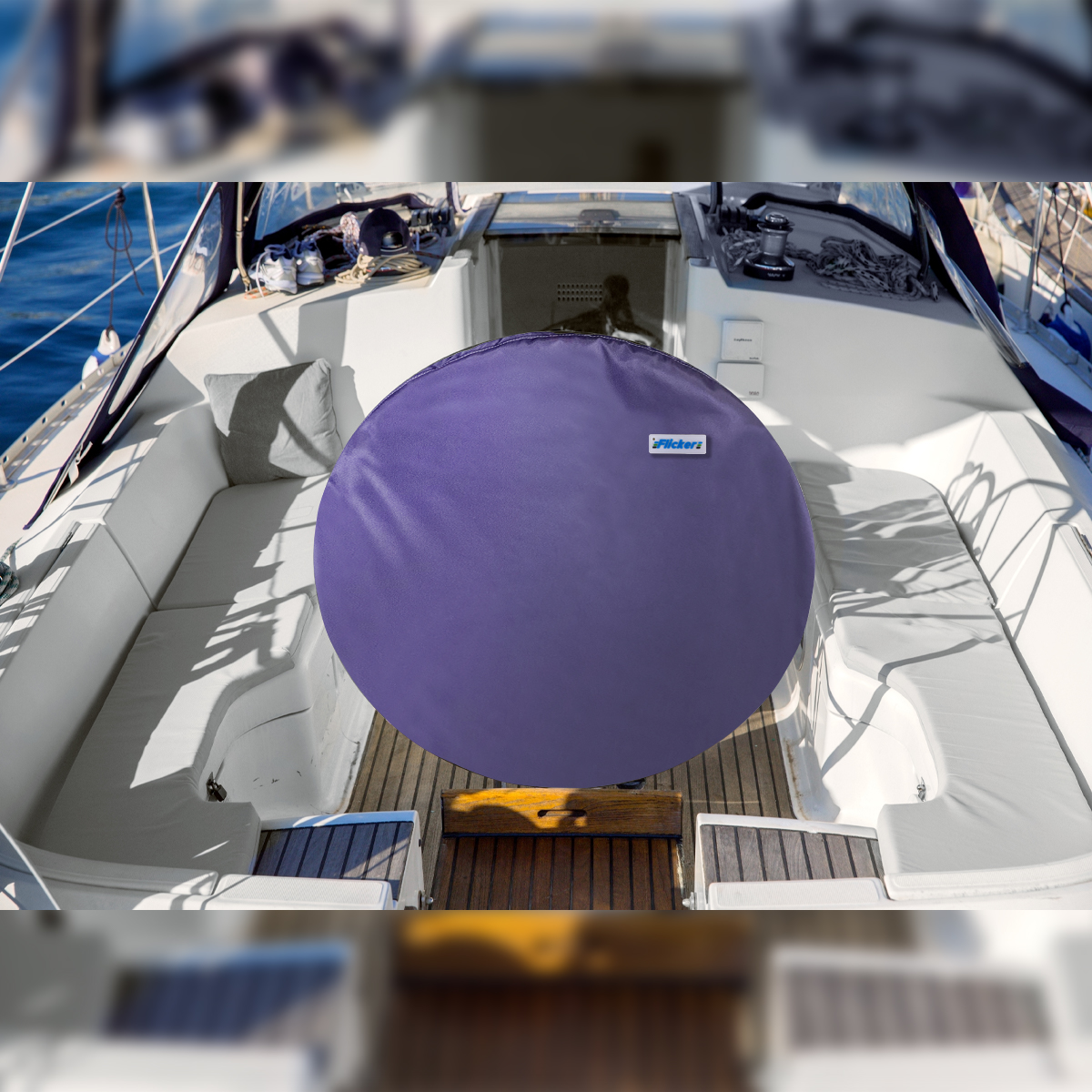 Marine steering wheel cover