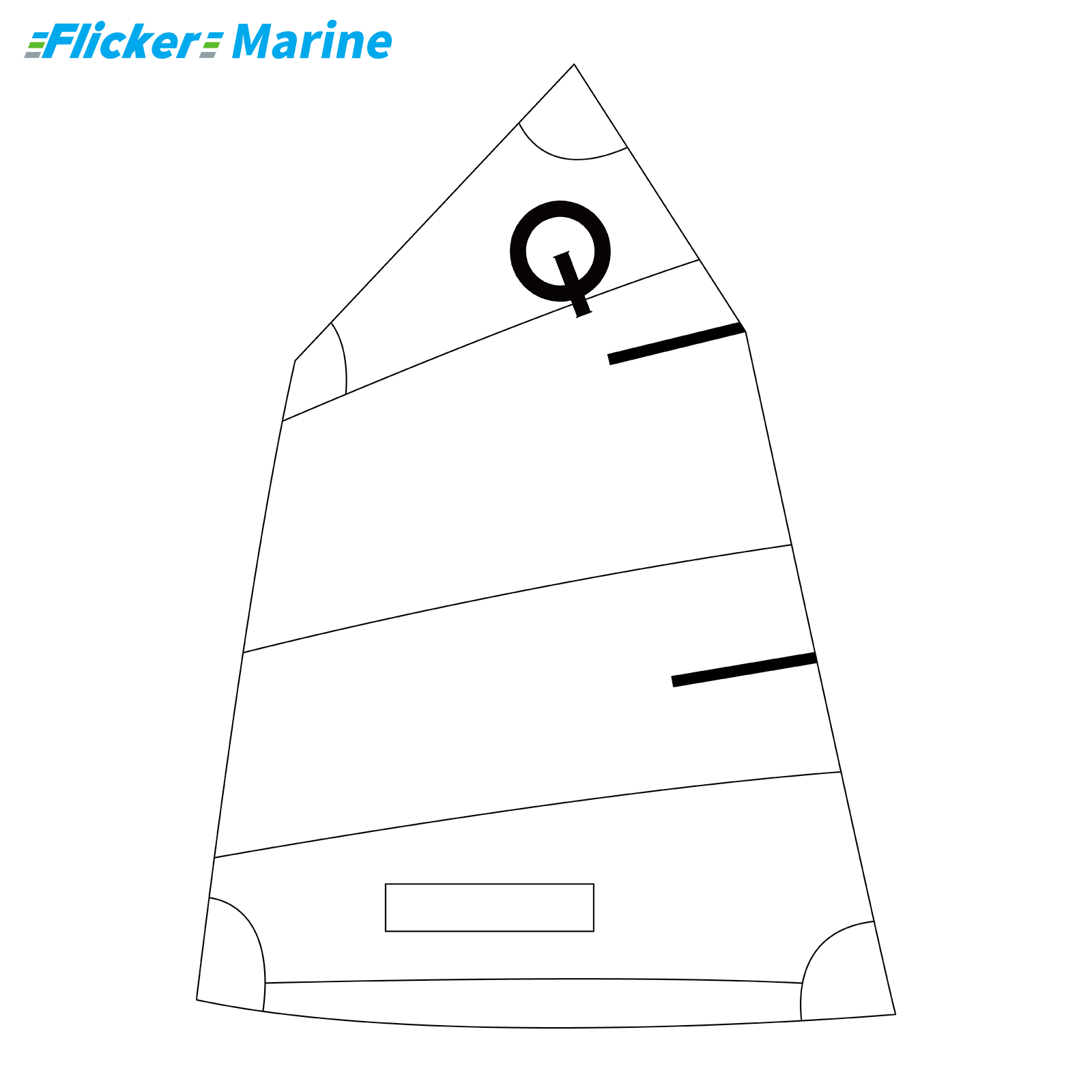 FLICKER Training Sail for Optimist, Durable Polyester Practice Sail, Lightweight Sailing Training Equipment