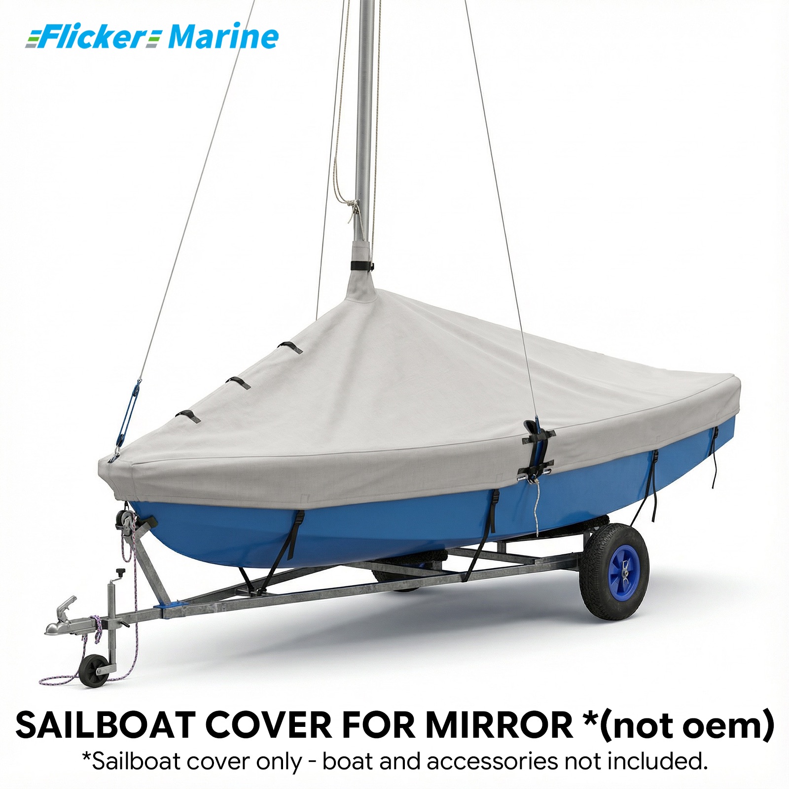 Sailboat Cover for Mirror – Custom Fit Dinghy Cover for Storage, Docking & Trailering
