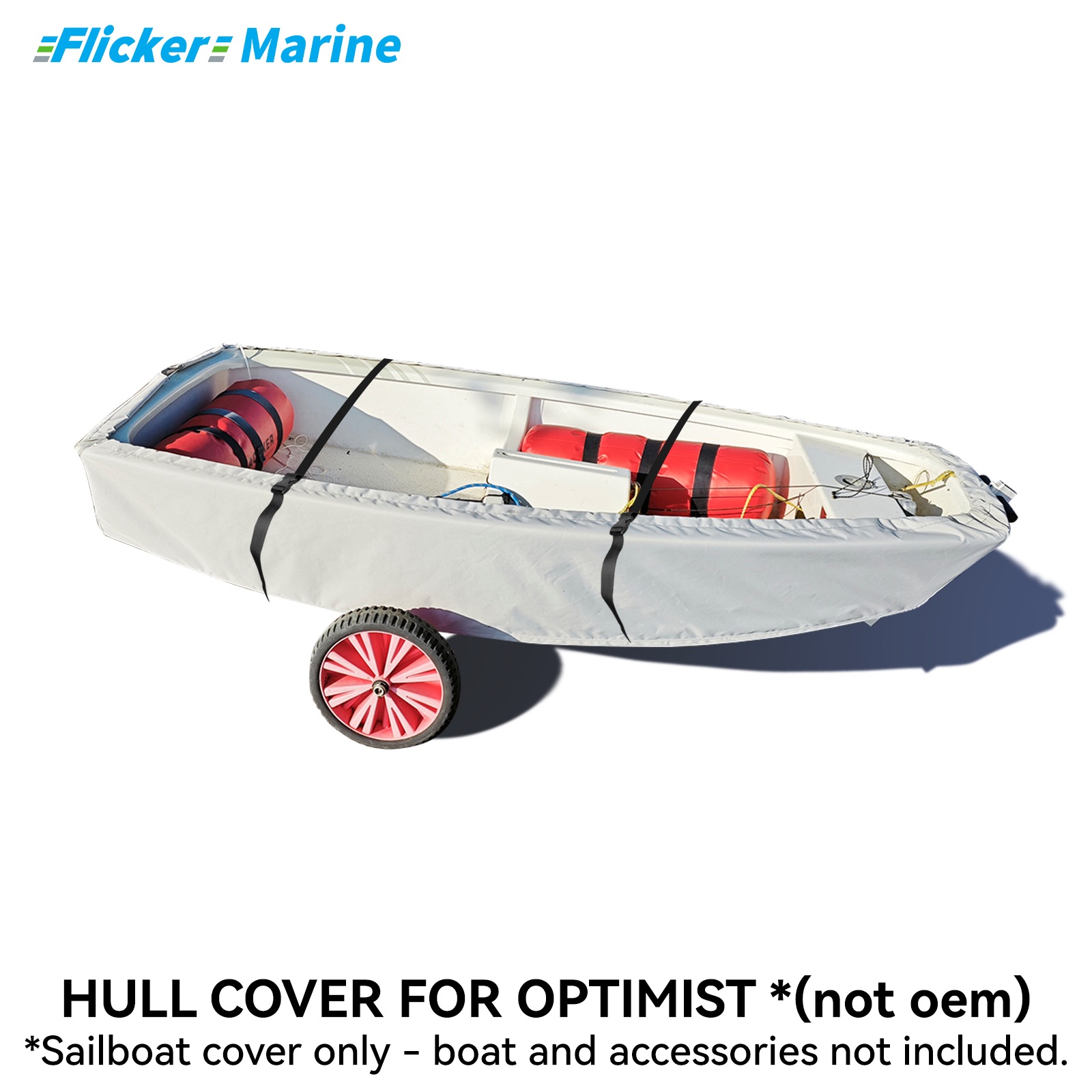 Sailboat Cover for Optimist – Custom Fit Dinghy Cover for Storage, Docking & Trailering