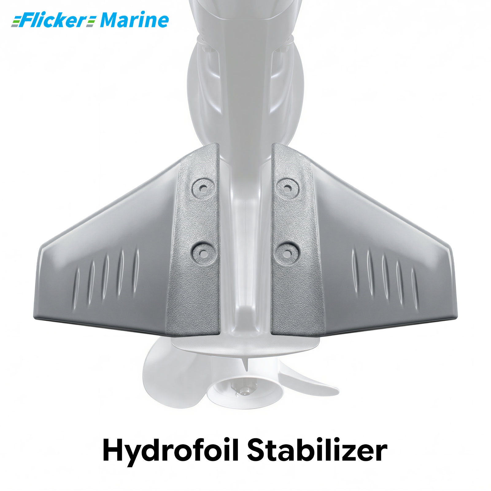 Hydrofoil Stabilizer for Outboard Motors – Gray & Black, 1/2/5/10 Piece Options