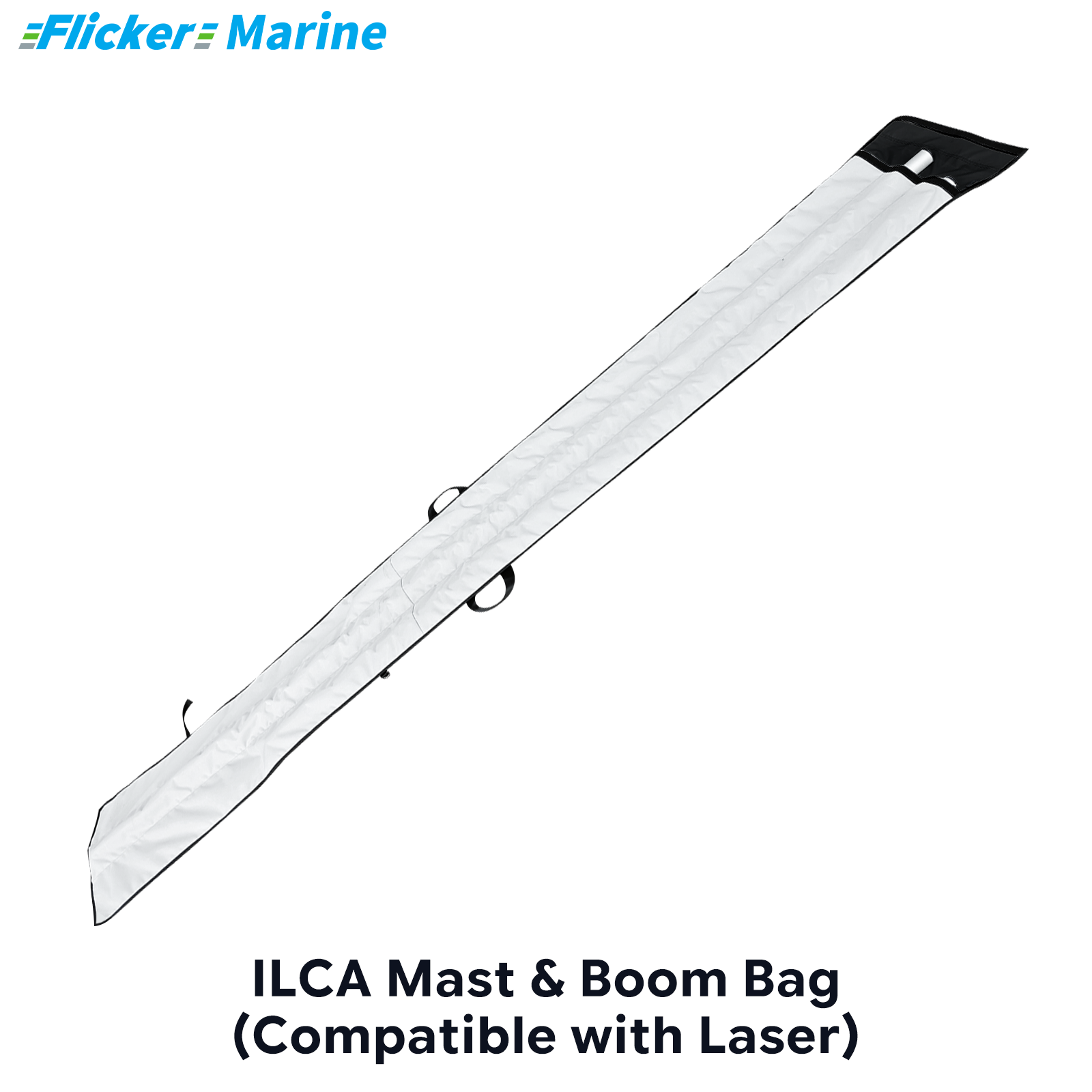LICA Mast & Boom Bag Compatible with Laser, Polyester Sailboat Storage Bag with Soft Fleece Lining, Black & Gray