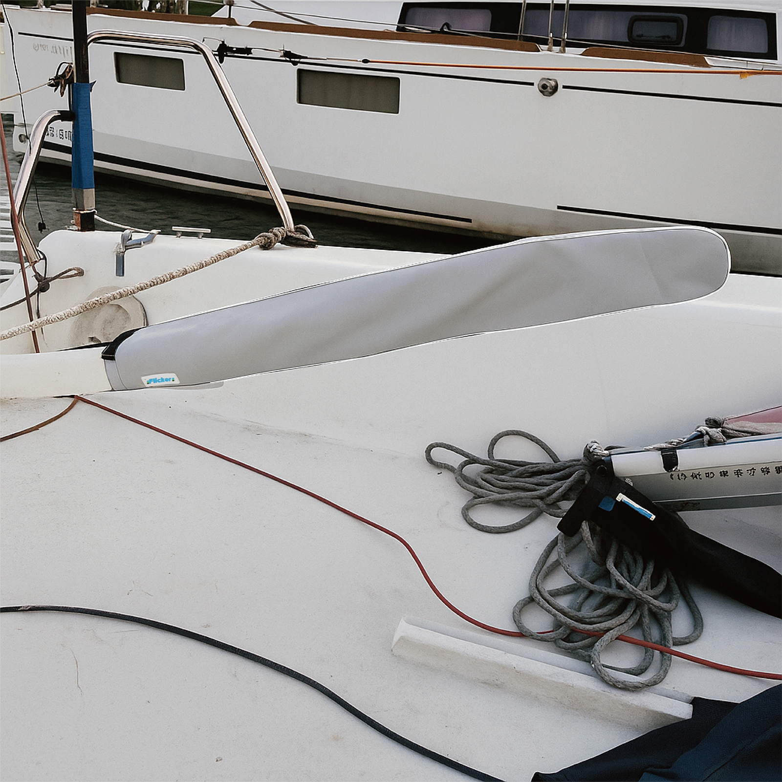 Sailboat Tiller Cover with Reflective Strip, UV Resistant Polyester Tiller Protector, Marine Protective Cover for Dinghies and Sailboats