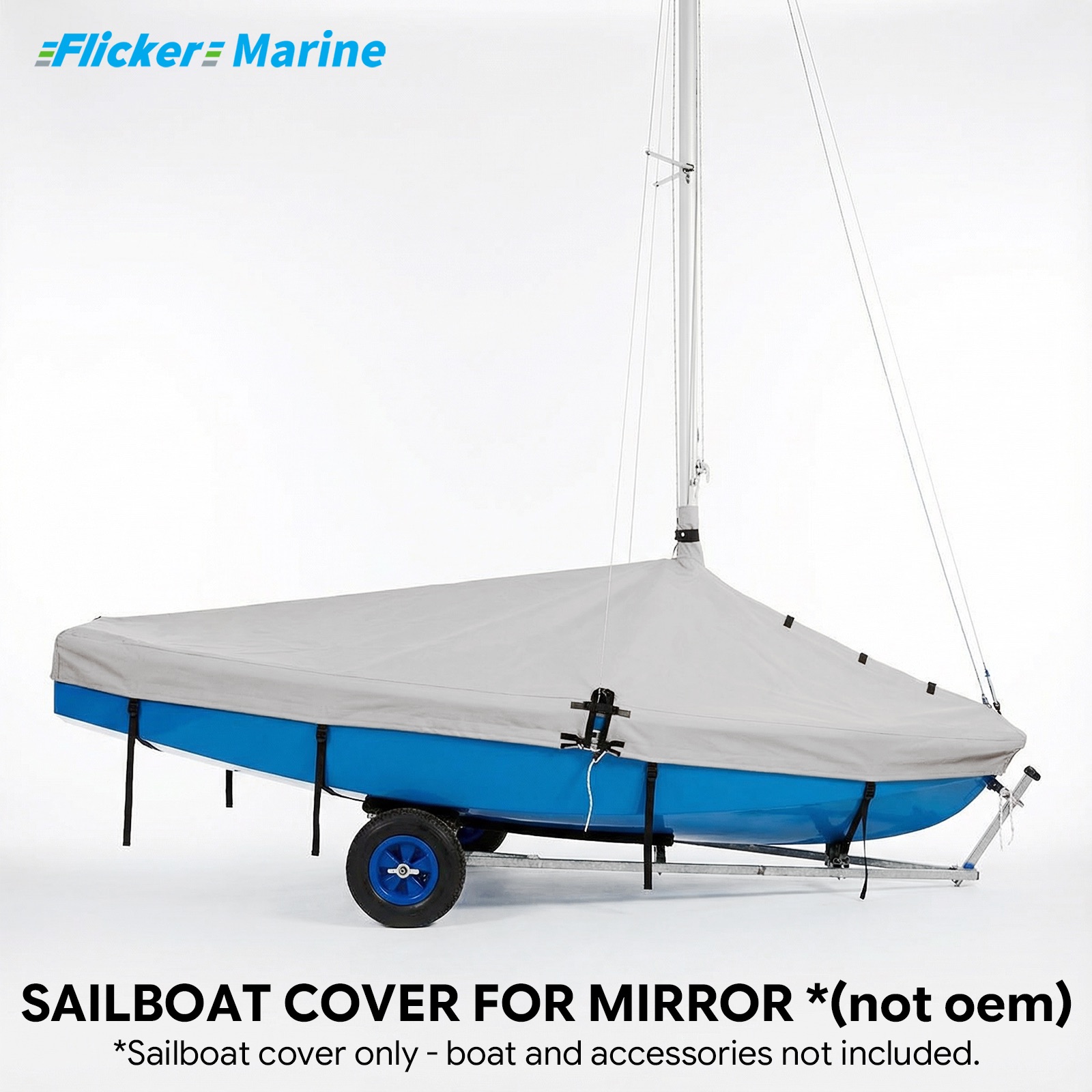 Sailboat Cover for Mirror – Custom Fit Dinghy Cover for Storage, Docking & Trailering